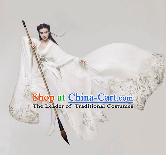 Traditional Chinese Ancient Swordswoman Costume, China Tang Dynasty Palace Lady Clothing for Women