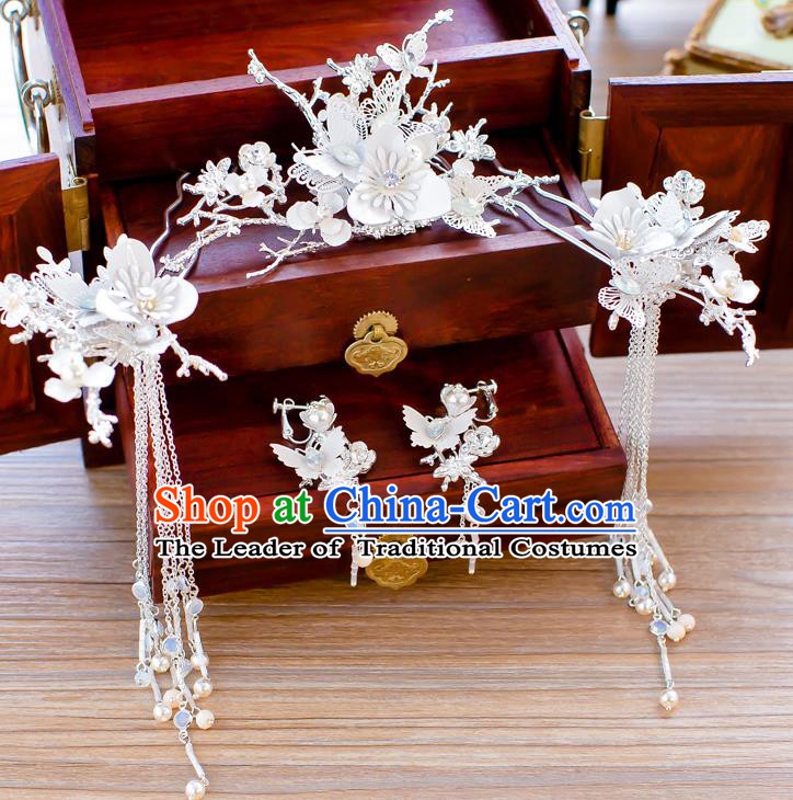 Chinese Hair Jewelry Accessories Xiuhe Suit Hairpins Headwear Headdress Hair Crown for Women