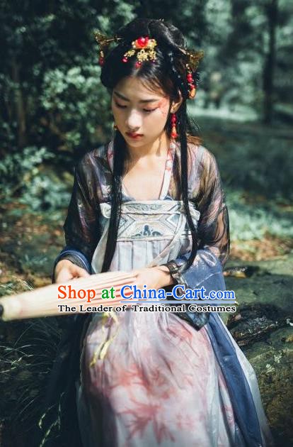 Traditional Ancient Chinese Costume Chinese Style Wedding Dress Ancient Tang Dynasty hanfu princess Clothing