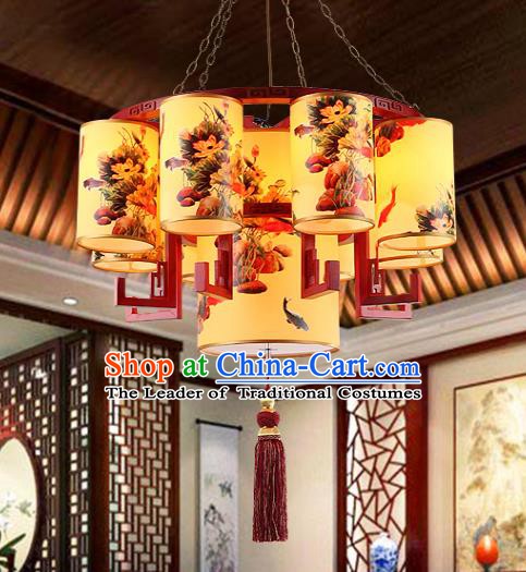 Traditional Chinese Palace Painted Hanging Lanterns Handmade