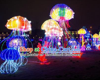Traditional Christmas Jellyfish Light Show Decorations Lamps Stage Display Lamplight LED Lanterns