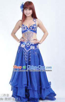 Traditional Indian Bollywood Belly Dance Royalblue Dress India Oriental Dance Costume for Women