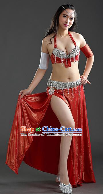 Traditional Egypt Dance Red Dress India Oriental Belly Dance Costume for Women