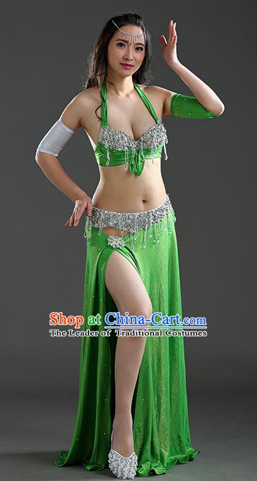 Traditional Egypt Dance Green Dress India Oriental Belly Dance Costume for Women