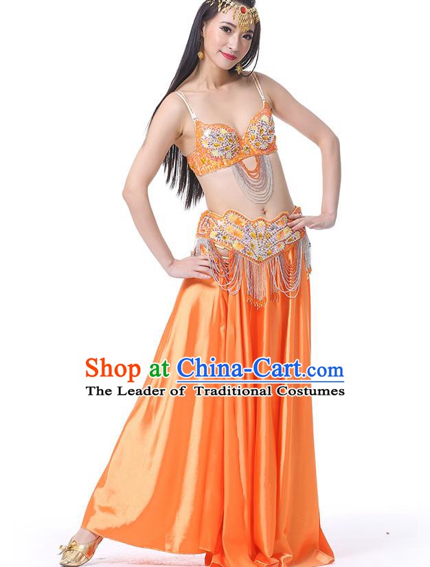 Traditional Asian Oriental Dance Khaliji Costumes Indian Belly Dance  Performance Rosy Dress