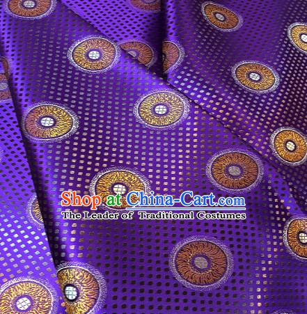 Chinese Traditional Fabric Mongolian Robe Purple Brocade Chinese Fabric Asian Material