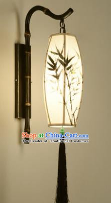 Traditional Asian Chinese Lantern China Ancient Electric Printing Bamboo Wall Lamp Palace Lantern