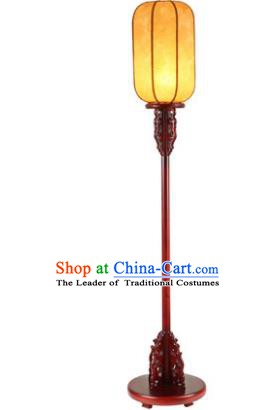 Traditional Asian Chinese Lanterns China Ancient New Year Yellow Floor Lamp Palace Lantern