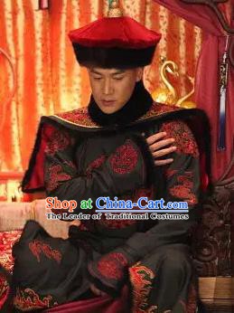 Chinese Qing Dynasty Historical Costume China Ancient Manchu Prince Robe Clothing