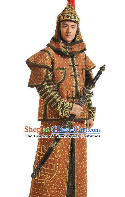 Chinese Qing Dynasty Fourteen Prince of Kangxi Yinzhen Historical Costume Ancient Manchu Royal Highness Clothing for Men