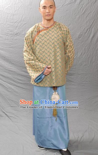 Chinese Qing Dynasty Author Li Yu Historical Costume Ancient Fictionist Clothing for Men