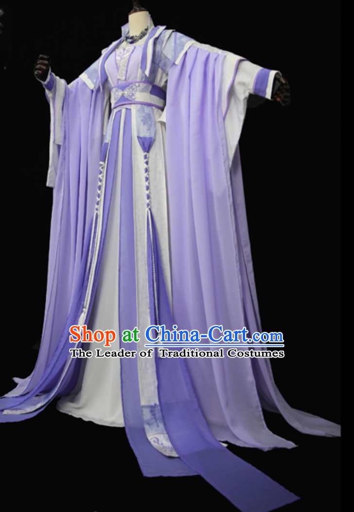 Top Purple Chinese Empress Garment Chinese Imperial Costumes Dramas Empress of China Palace Clothes Complete Set