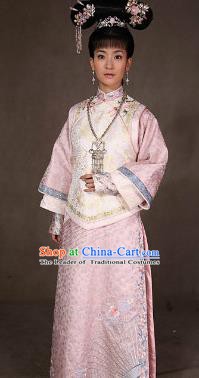 Chinese Ancient Qing Dynasty Manchu Princess Costume for Women