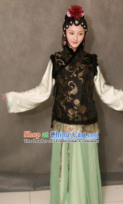 Chinese Ancient Novel Character A Dream in Red Mansions Young Mistress Wang Xifeng Costume for Women