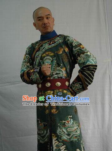 Chinese Ancient Qing Dynasty Captain General Sun Yanling Costume for Men