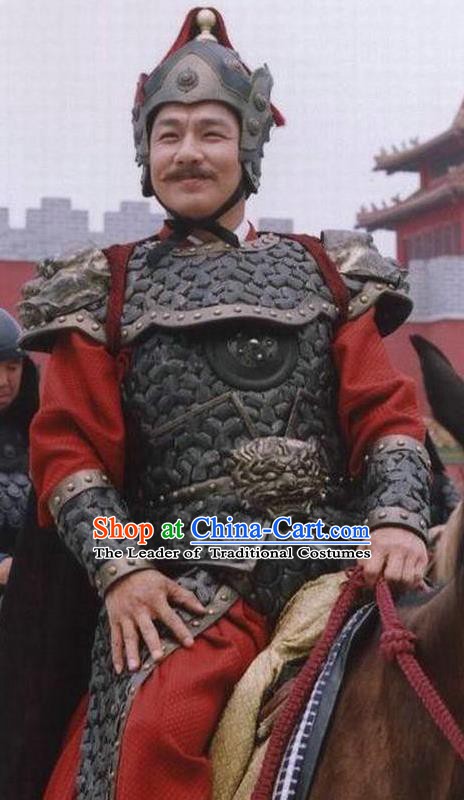 Chinese Ancient Ming Dynasty Prince Anhua General Zhu Zhifan Armour Clothing for Men