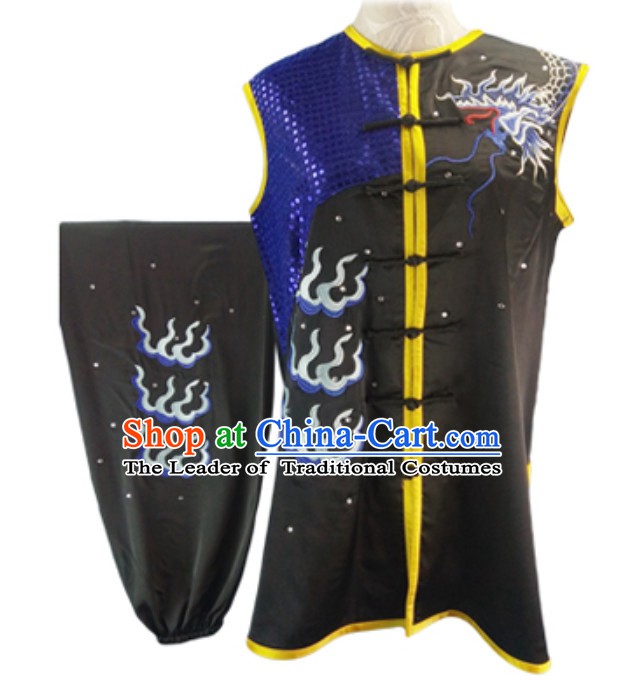 Custom Made Top Nanquan Southern Fist Sleeveless Best and the Most Professional Kung Fu Competition Clothes Contest Suits for Adults Kids Men Women Children