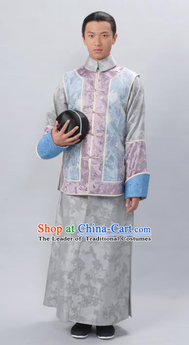 Traditional Chinese Ancient Qing Dynasty Manchu Prince Costume for Men