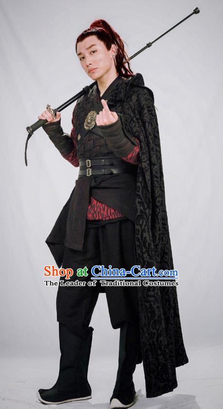 Chinese Ming Dynasty Swordsman Costume Ancient Knight Clothing for Men