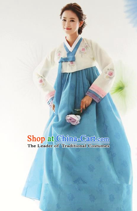 traditional dresses blue and white