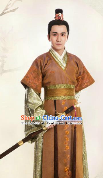 Chinese Ming Dynasty Royal Prince Clothing Ancient Nobility Childe Replica Costume for Men