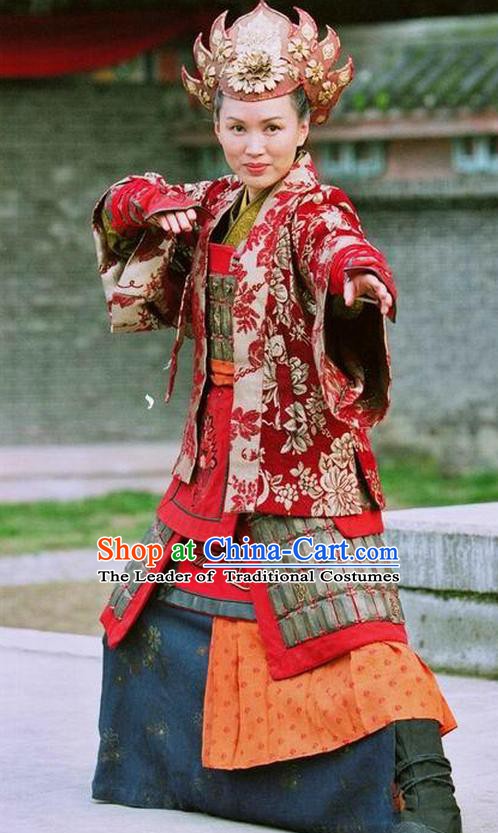 Ancient Chinese Song Dynasty Yang Family Female General She Saihua Replica Costume for Women