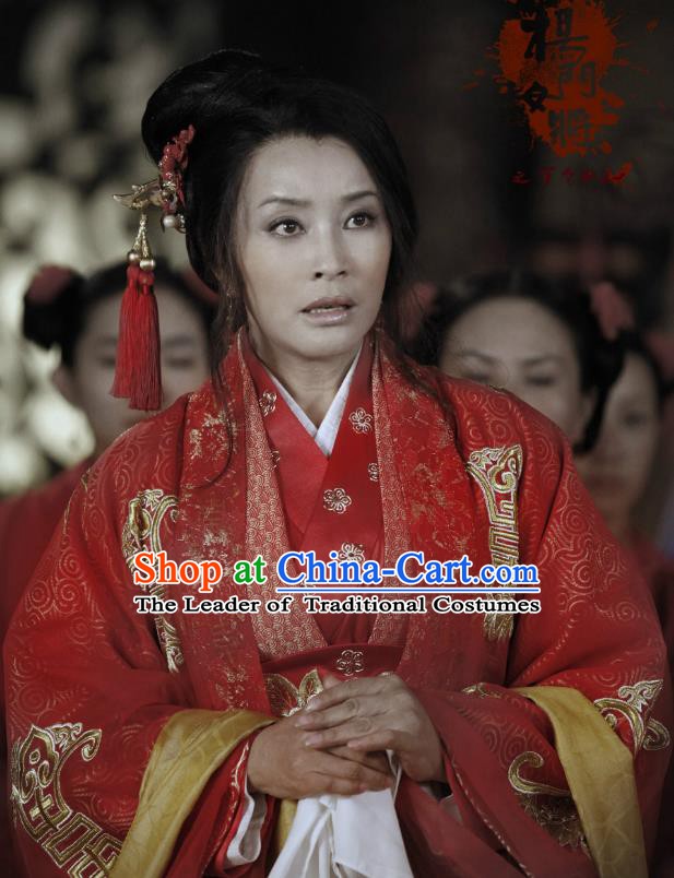 Ancient Chinese Song Dynasty Yang Family Female General Viscountess Chai Replica Costume for Women