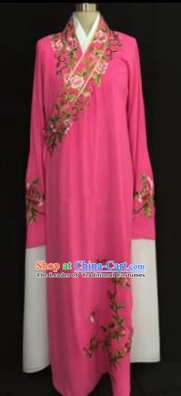 China Traditional Beijing Opera Niche Embroidered Peony Rosy Robe Chinese Peking Opera Gifted Scholar Costume
