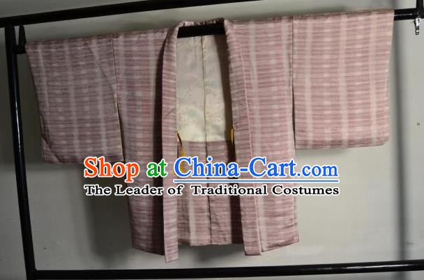 Japanese Ancient Male Kimono Costume Pink Haori Shirts Traditional Wafuku Hakama Yukata for Men
