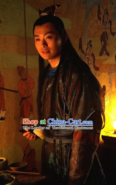 Ancient Chinese Song Dynasty Swordsman Replica Costume Scholar Fang Tianyou Clothing for Men