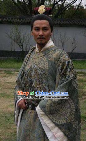 Ancient Chinese Southern Song Dynasty Emperor Zhao Gou Replica Costume for Men