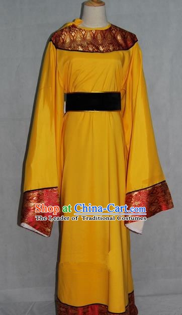 China Traditional Beijing Opera Niche Costume Chinese Peking Opera Eunuch Yellow Robe for Adults