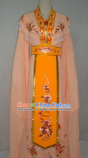 China Traditional Beijing Opera Embroidered Orange Dress Chinese Peking Opera Actress Costume