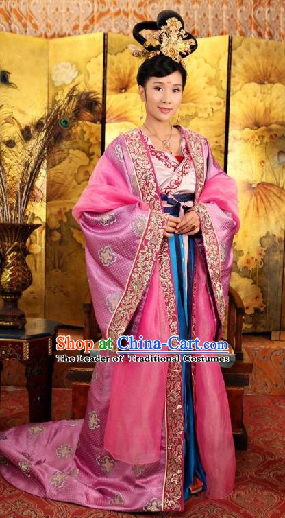 Chinese Ancient Tang Dynasty Princess Tai Ping Palace Replica Costume for Women