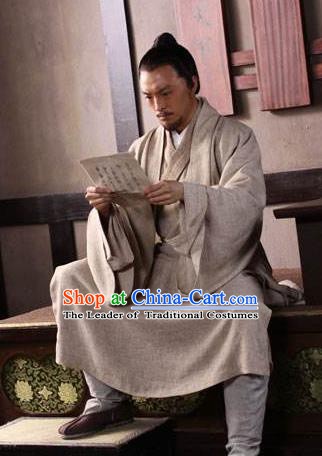 Traditional Chinese Tang Dynasty Minister Detective Di Renjie Replica Costume for Men