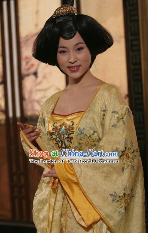 Ancient Chinese Tang Dynasty Empress Zhangsun Hanfu Dress Replica Costume for Women
