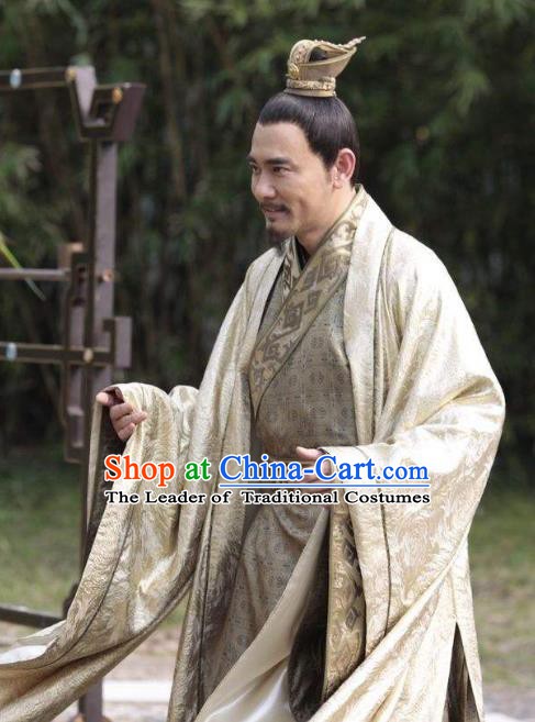 Chinese Ancient Tang Dynasty Emperor Li Zhi Embroidered Replica Costume for Men