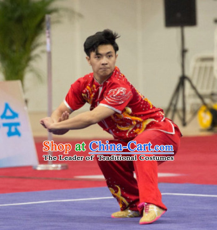 Top Taiji Garment Long Sleeves Kung Fu Uniforms Tai Chi Uniforms Martial Arts Blouse Pants Kung Fu Suits Kungfu Outfit Professional Kung Fu Clothing Complete Set for Men Boys Kids Teenagers