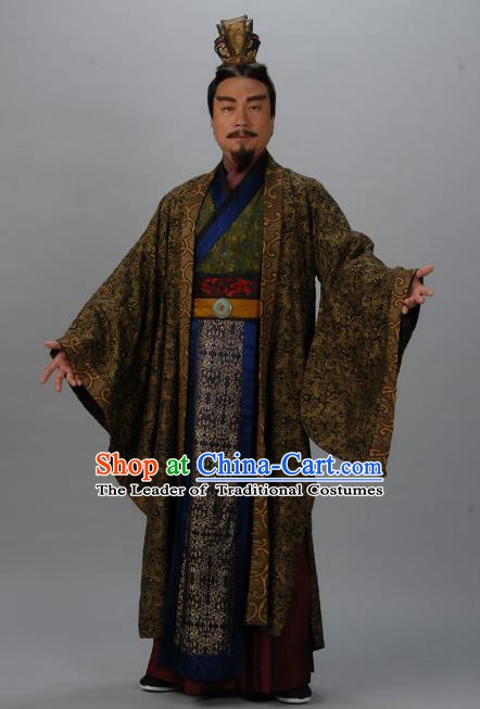 Chinese Ancient Tang Dynasty Lord Protector Minister Wu Chengsi Replica Costume for Men