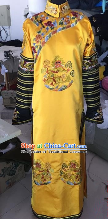 Chinese Ancient Qing Dynasty Manchu Empress Embroidered Costume for Women