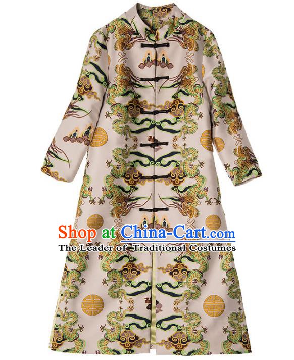Traditional Ancient Chinese Young Women Cheongsam Dress Republic of China Tangsuit Stand Collar Blouse Dress Tang Suit Clothing