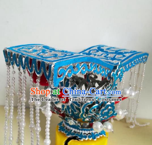 Traditional China Beijing Opera Costume Gifted Scholar Embroidered Robe and Hat Ancient Chinese Peking Opera Embroidery Clothing