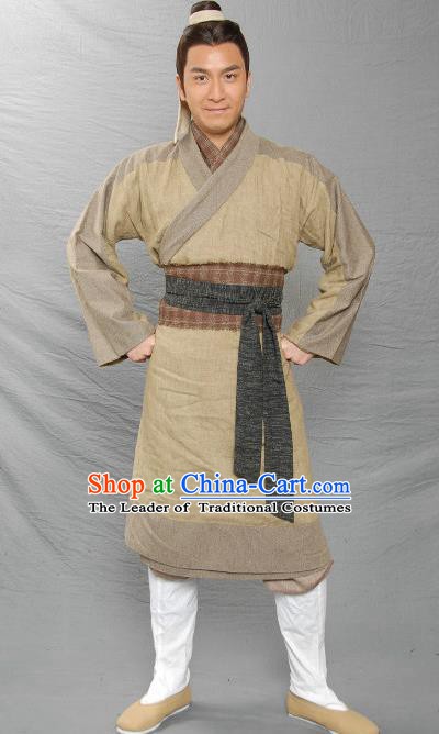 Traditional Ancient Chinese Three Kingdoms Livehand Replica Costume for Men