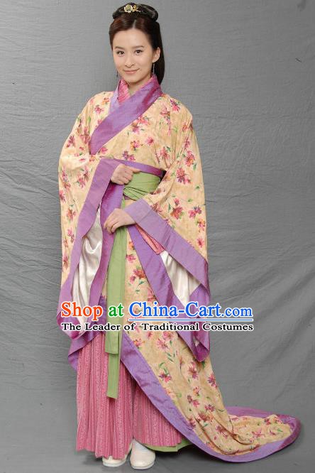 Ancient Chinese Three Kingdoms Period Nobility Lady Hanfu Dress Replica Costume for Women