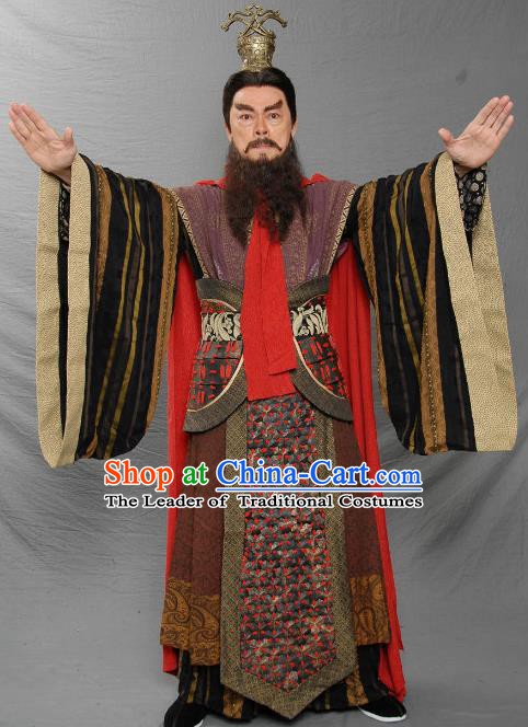 Ancient Chinese Eastern Han Dynasty Statesman Prime Minister Cao Cao Replica Costume for Men
