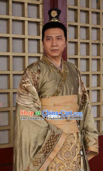 Chinese Ancient  Five Dynasties and Ten Kingdoms Chu Emperor Replica Costume for Men