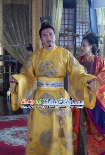 Chinese Ancient  Five Dynasties and Ten Kingdoms Chu Emperor Imperial Robe Replica Costume for Men