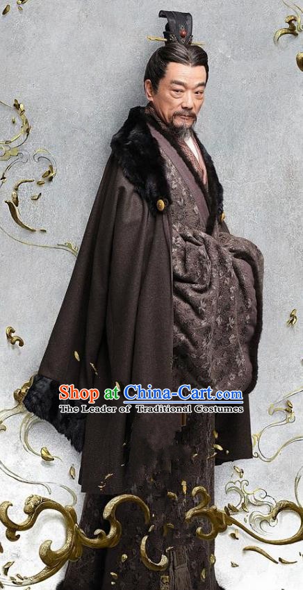 Chinese Ancient Eastern Han Dynasty Minister Military Strategist Yang Biao Historical Costume for Men