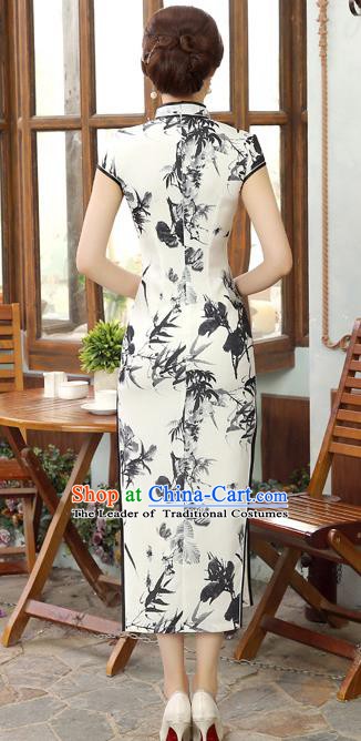 Traditional Ancient Chinese Young Women Cheongsam Dress Republic of China Tangsuit Stand Collar Blouse Dress Tang Suit Clothing