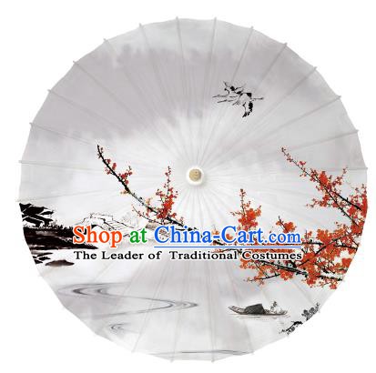 Chinese Handmade Paper Umbrella Folk Dance Printing Oil-paper Umbrella Yangko Umbrella